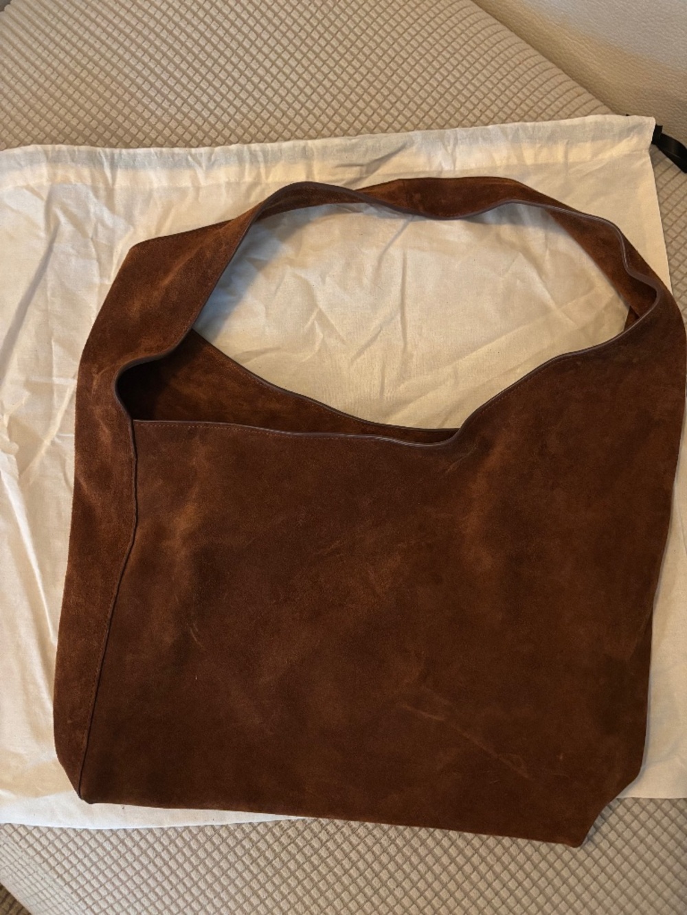 Quince Italian Suede Slouchy Shoulder Bag